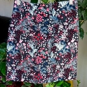 H&M Red and Blue Mini Pencil Skirt Casual